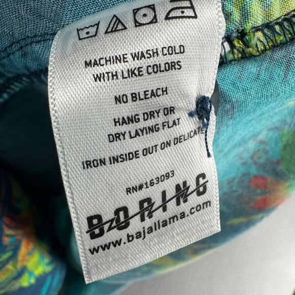 Baja Llama 121 Do One Nighthawk Button Up Hawaiian Shirt Mens XXL Blue Tigers - Picture 16 of 16